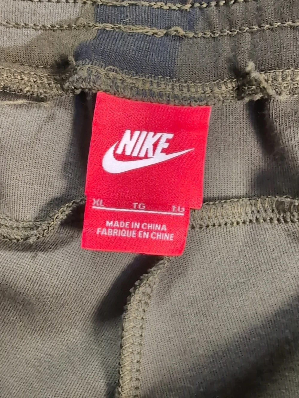 Nike NSW Tech Fleece Camo Jogger Sweat Pants Size XL Green/Brown EUC